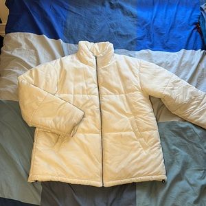 White puffer winter coat
